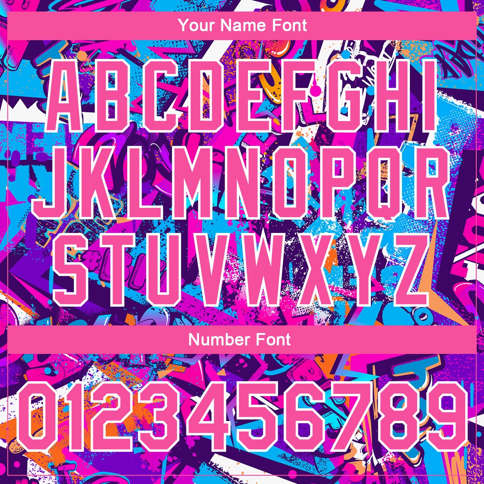 Custom Graffiti Pattern Pink-White Words 3D Bomber Full-Snap Varsity Letterman Jacket view 7