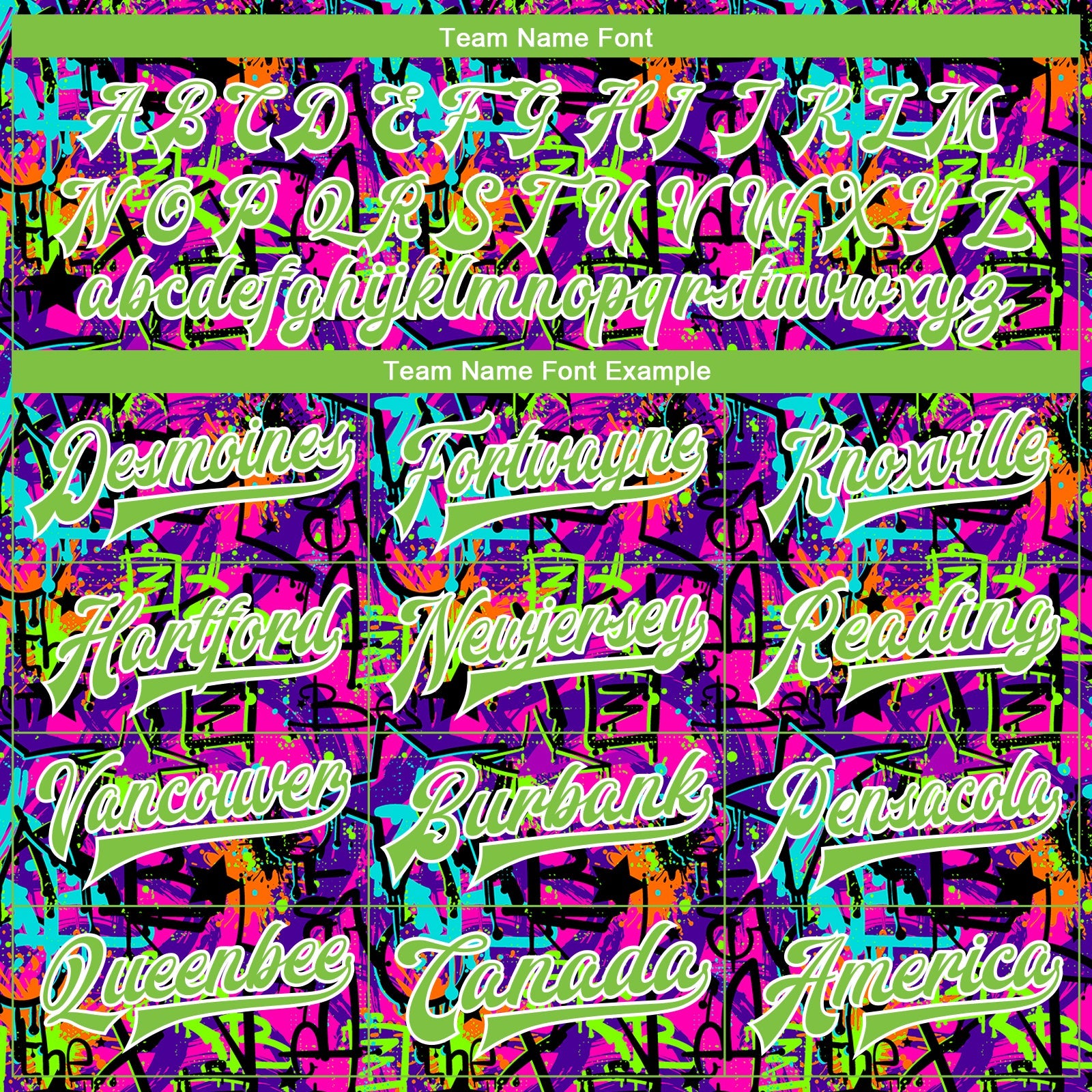 Custom Graffiti Pattern Neon Green-White 3D Bomber Full-Snap Varsity Letterman Jacket view 6