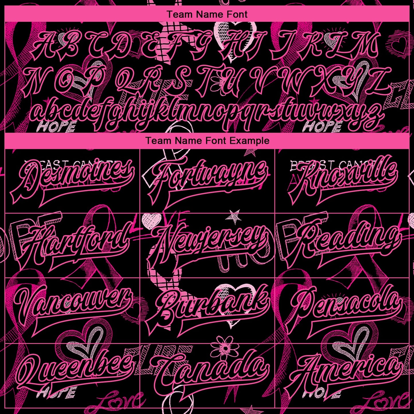 Custom Black Black Pink-Light Blue Pink Ribbon Breast Cancer Awareness 3D Pattern Design Bomber Full-Snap Varsity Letterman Jacket view 6