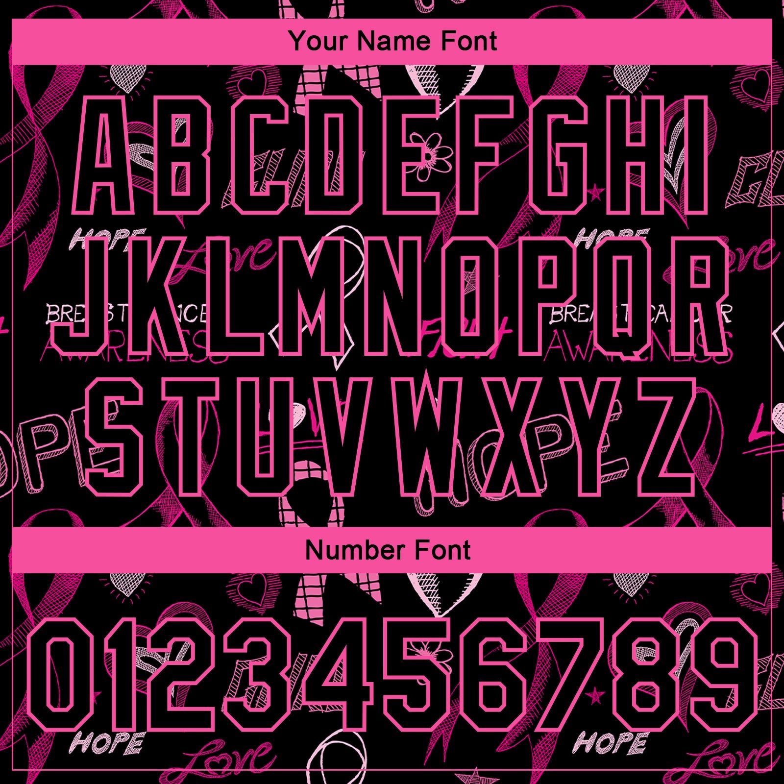 Custom Black Black Pink-Light Blue Pink Ribbon Breast Cancer Awareness 3D Pattern Design Bomber Full-Snap Varsity Letterman Jacket view 7