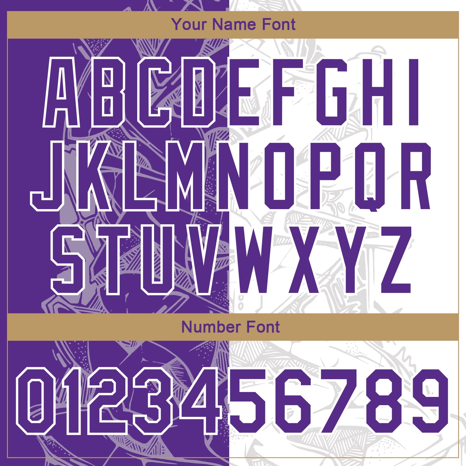 Custom Graffiti Pattern Purple-Old Gold Scratch 3D Bomber Full-Snap Varsity Letterman Jacket view 7