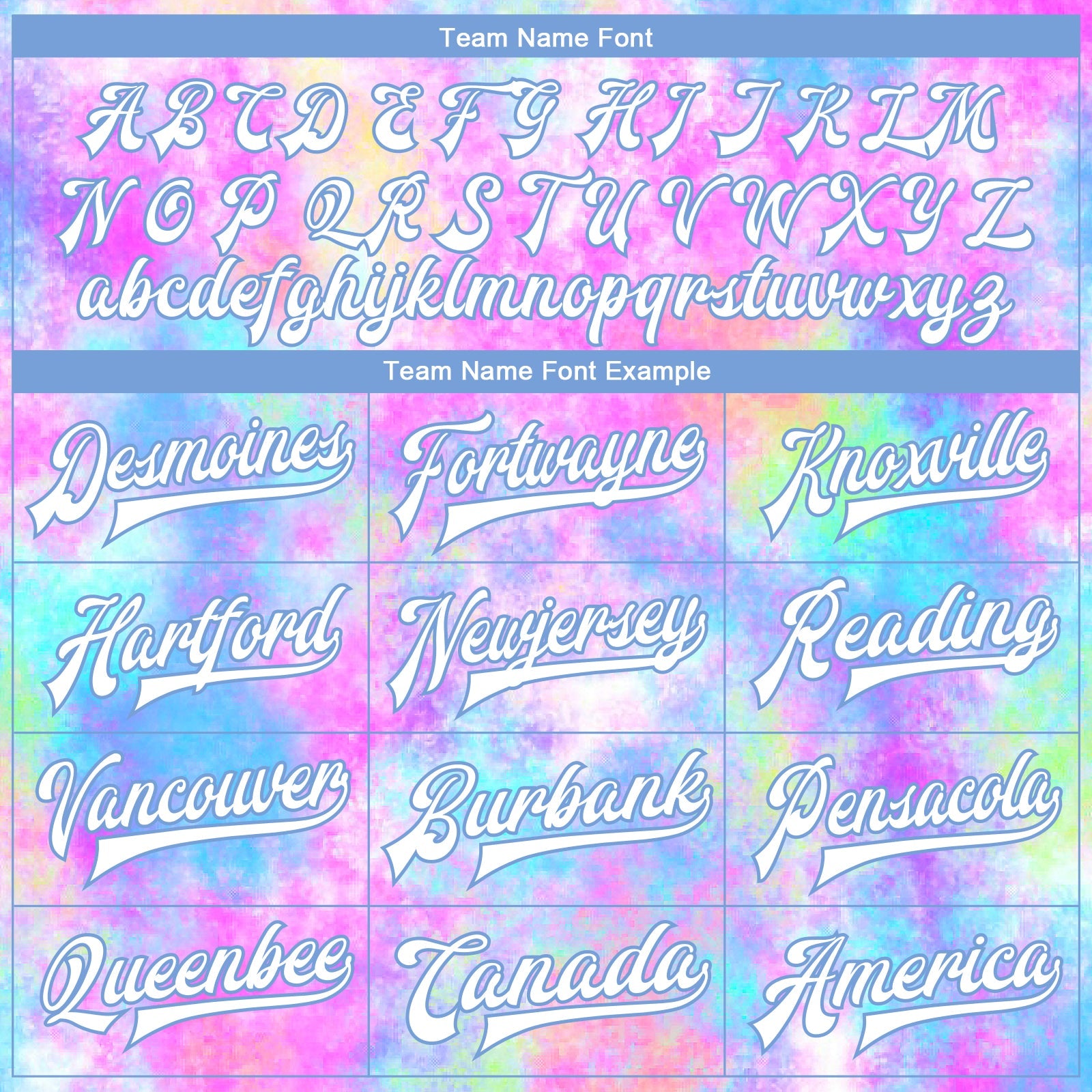 Custom Tie Dye White-Light Blue Rainbow 3D Bomber Full-Snap Varsity Letterman Jacket view 6