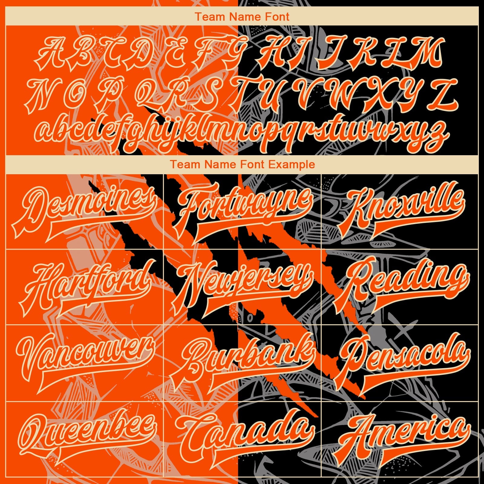 Custom Graffiti Pattern Orange Black-Cream Scratch 3D Bomber Full-Snap Varsity Letterman Jacket view 6