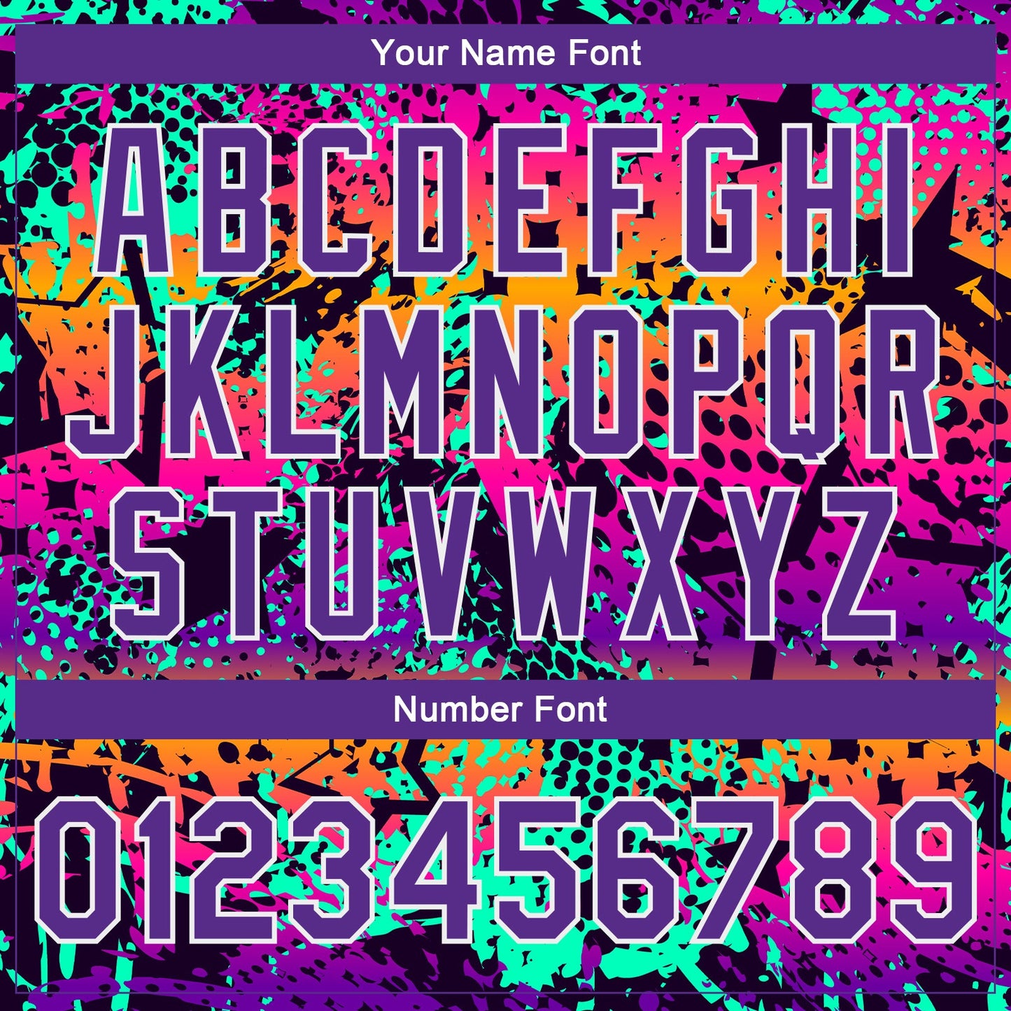 Custom Graffiti Pattern Purple-White Scratch 3D Bomber Full-Snap Varsity Letterman Jacket view 7