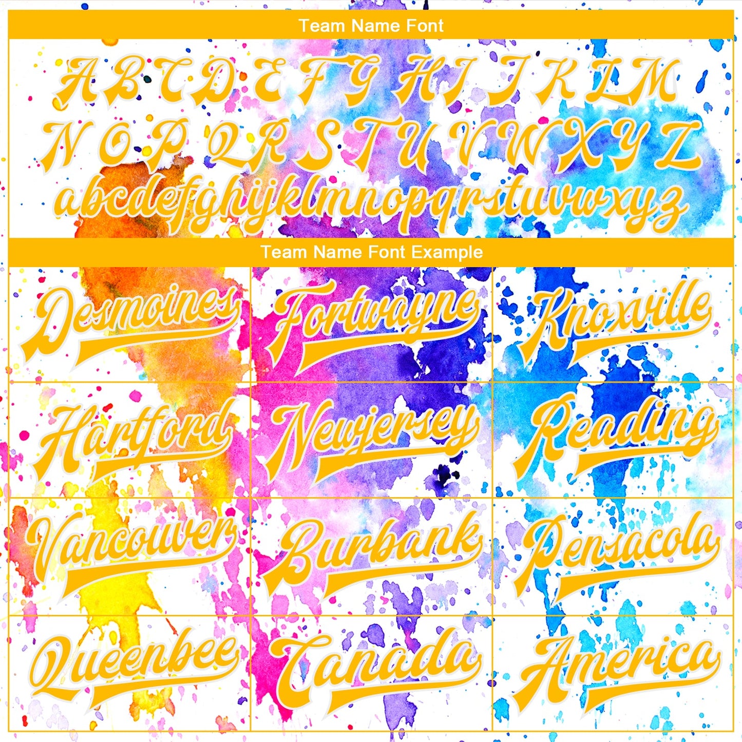 Custom Tie Dye Gold-White Rainbow 3D Bomber Full-Snap Varsity Letterman Jacket view 6