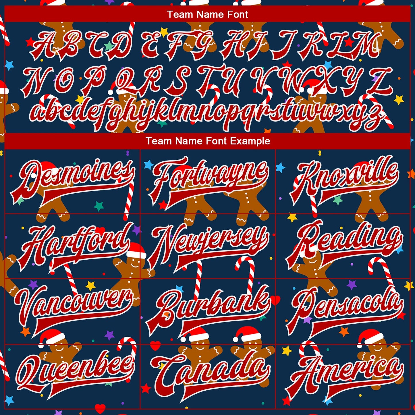 Custom Navy Red-White Christmas 3D Bomber Full-Snap Varsity Letterman Jacket view 6