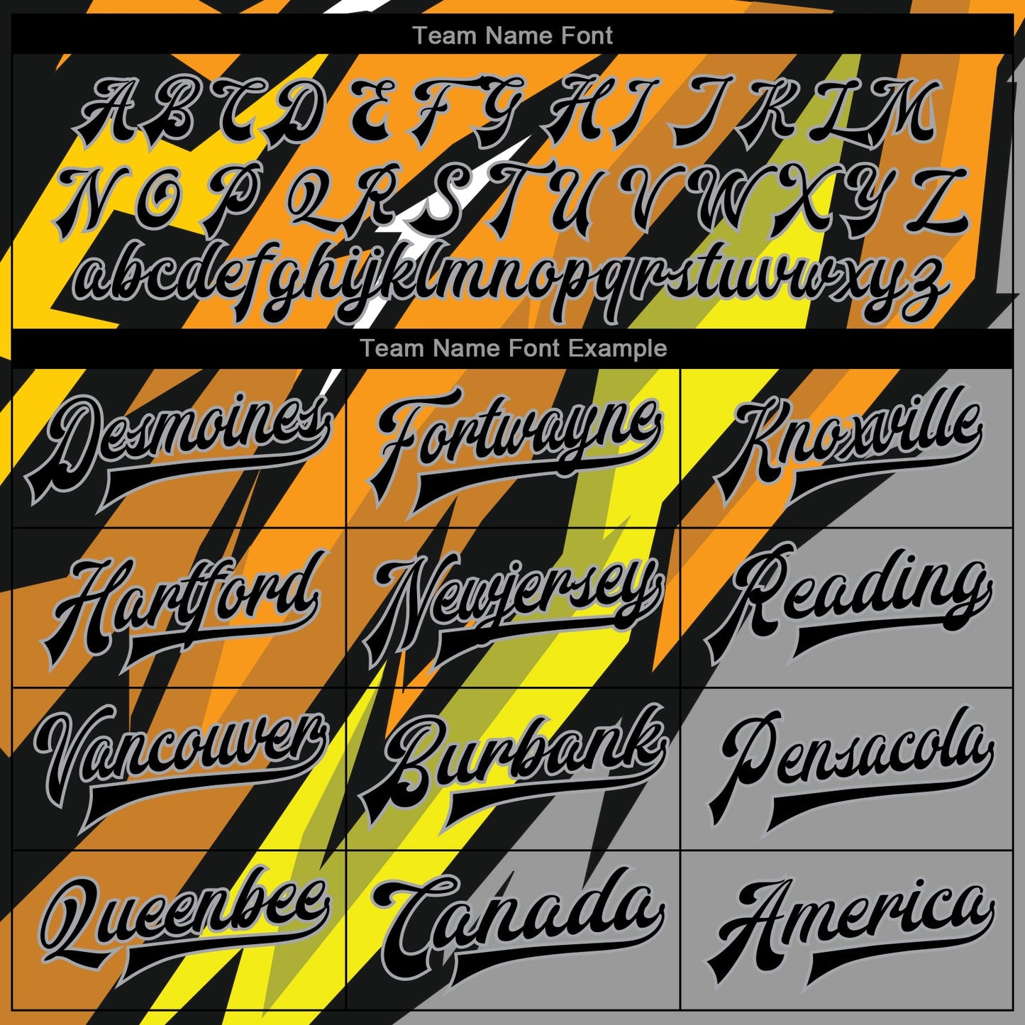 Custom Gray Black Orange-Gold 3D Pattern Design Bomber Full-Snap Varsity Letterman Jacket view 6