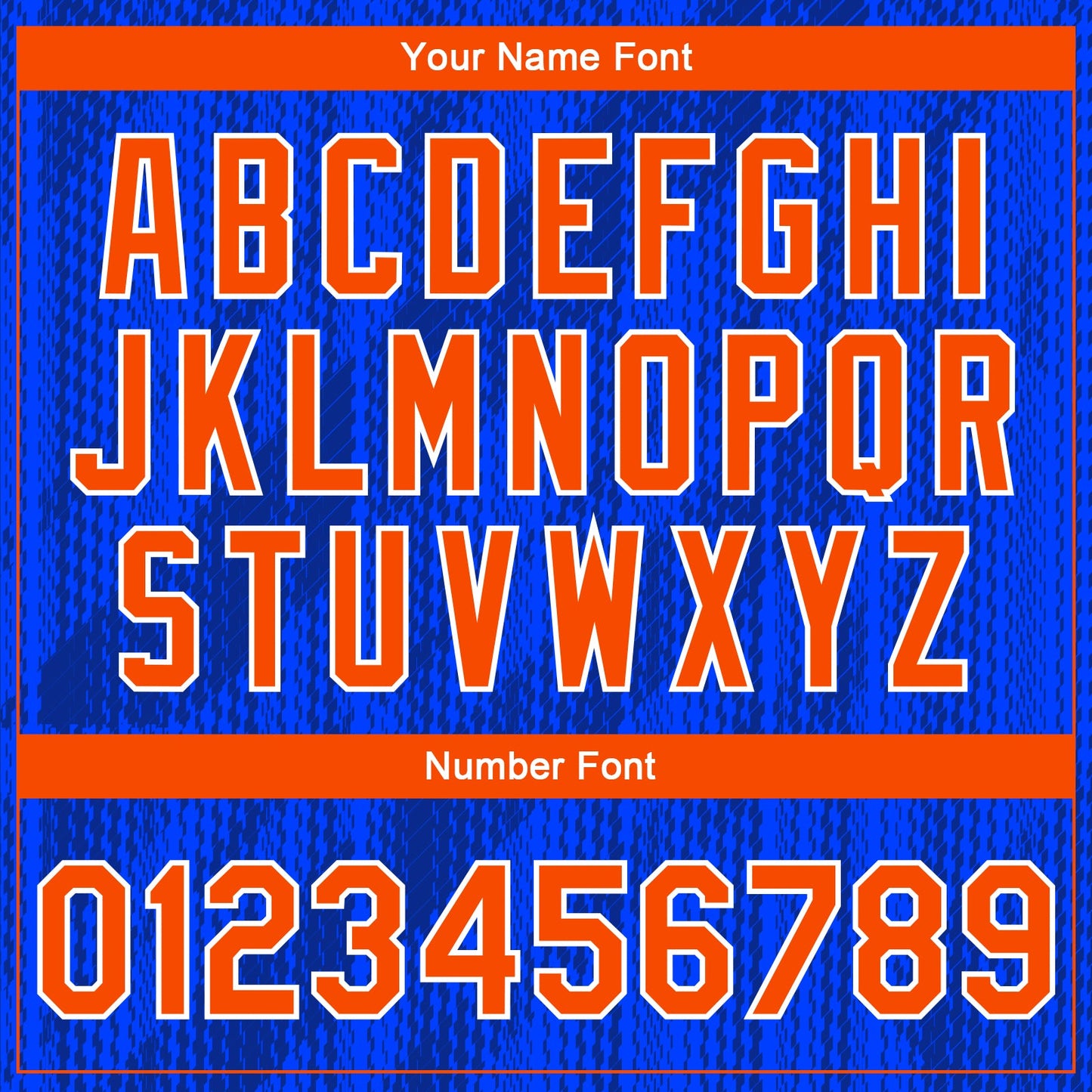 Custom Royal Orange-Navy 3D Pattern Design Bomber Full-Snap Varsity Letterman Jacket view 7