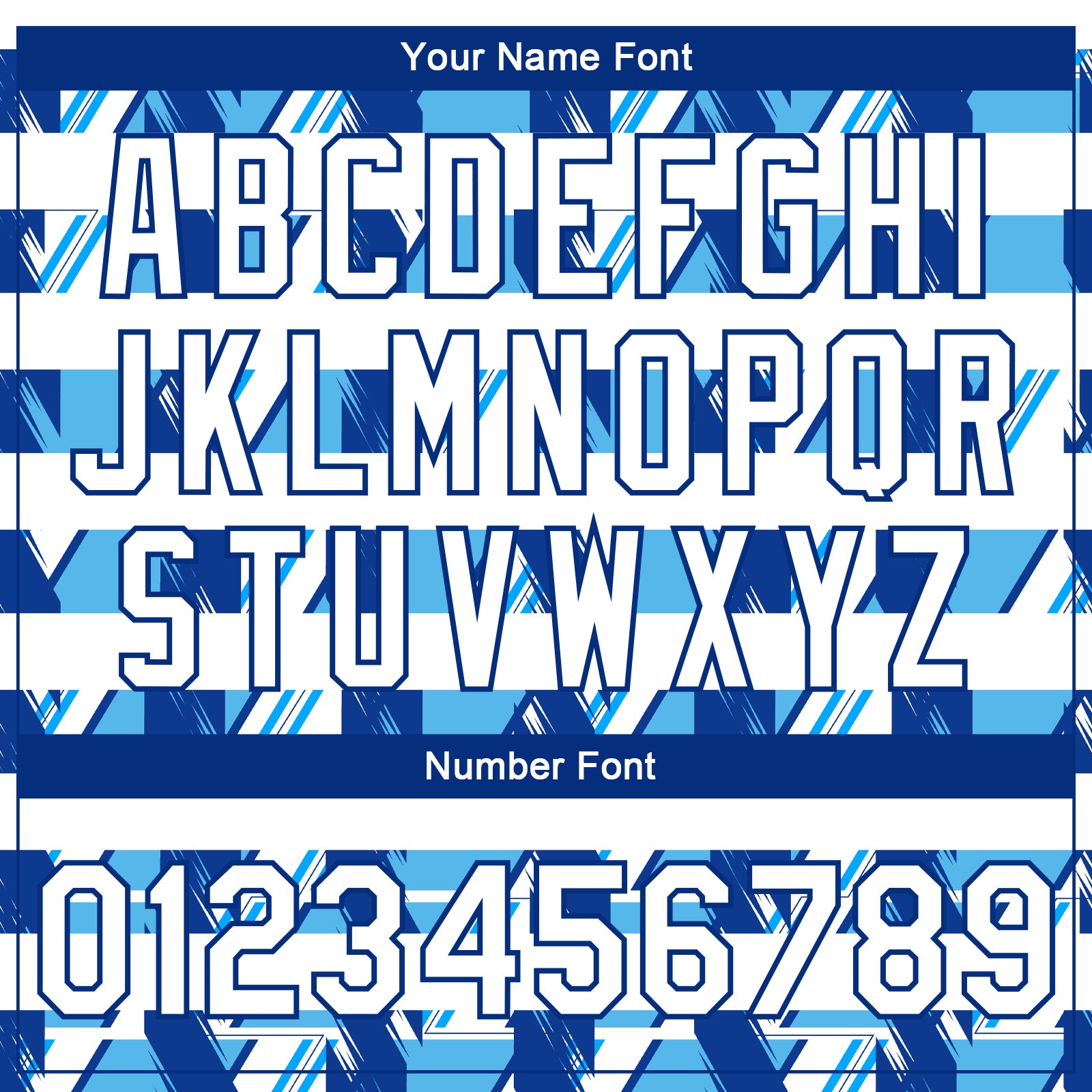 Custom Royal White-Light Blue 3D Pattern Design Bomber Full-Snap Varsity Letterman Jacket view 7