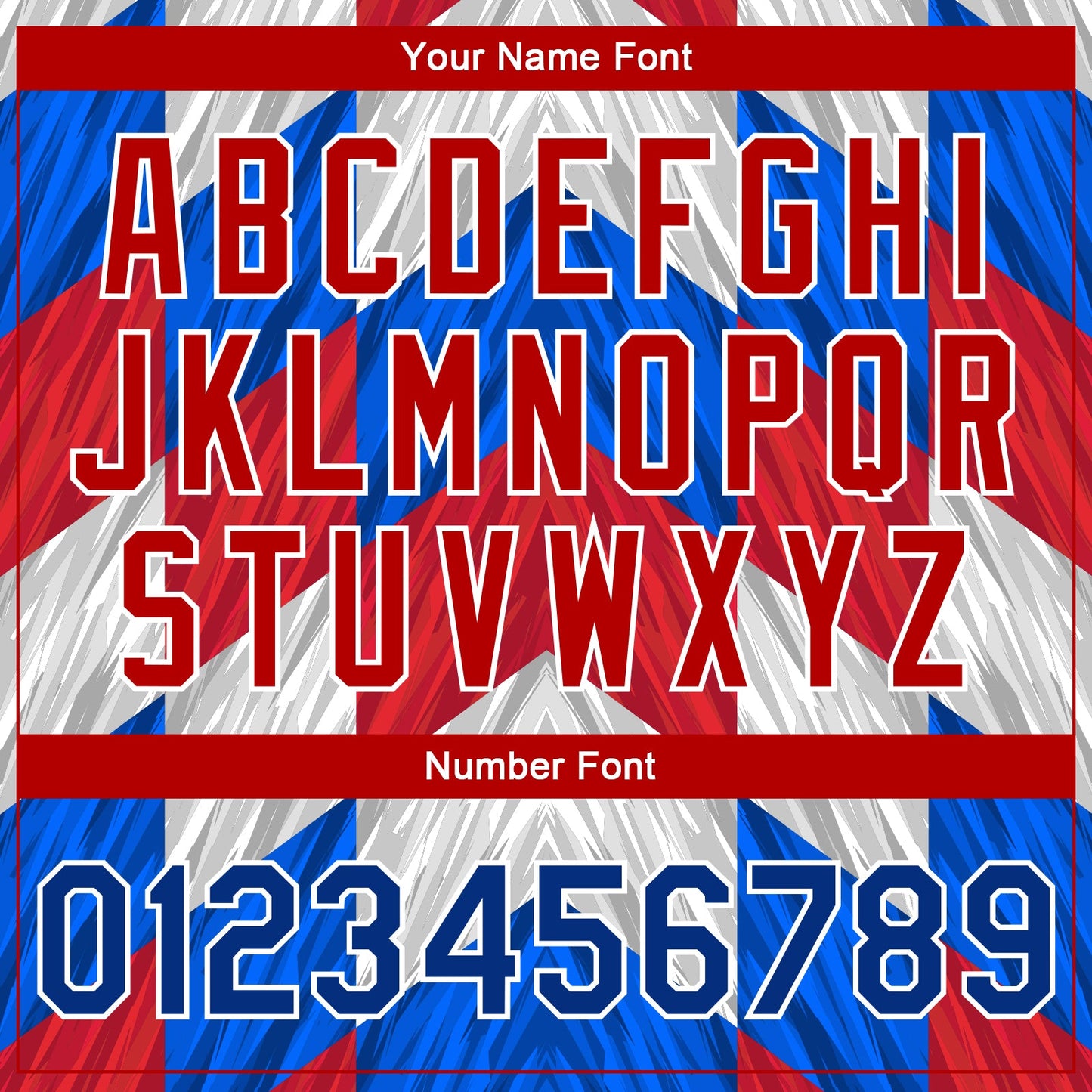 Custom Red Royal-White 3D Pattern Design Bomber Full-Snap Varsity Letterman Jacket view 7