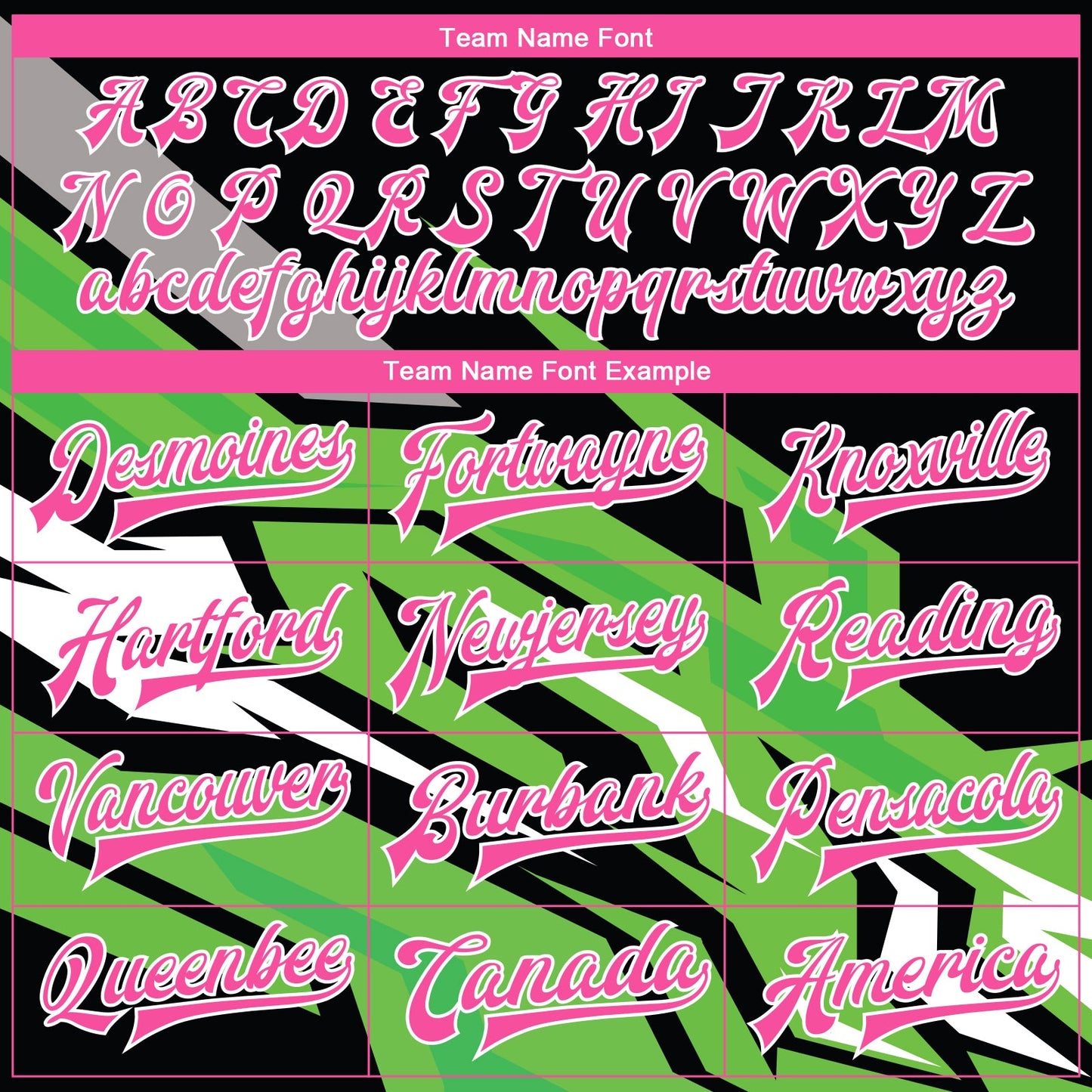 Custom Kelly Green Pink-Black 3D Pattern Design Bomber Full-Snap Varsity Letterman Jacket view 6