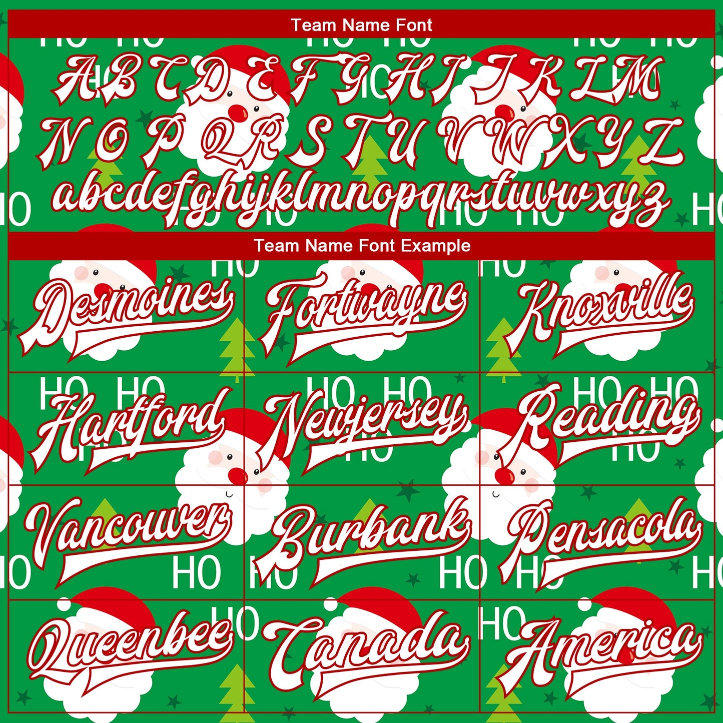 Custom Kelly Green White-Red Christmas 3D Bomber Full-Snap Varsity Letterman Jacket view 6