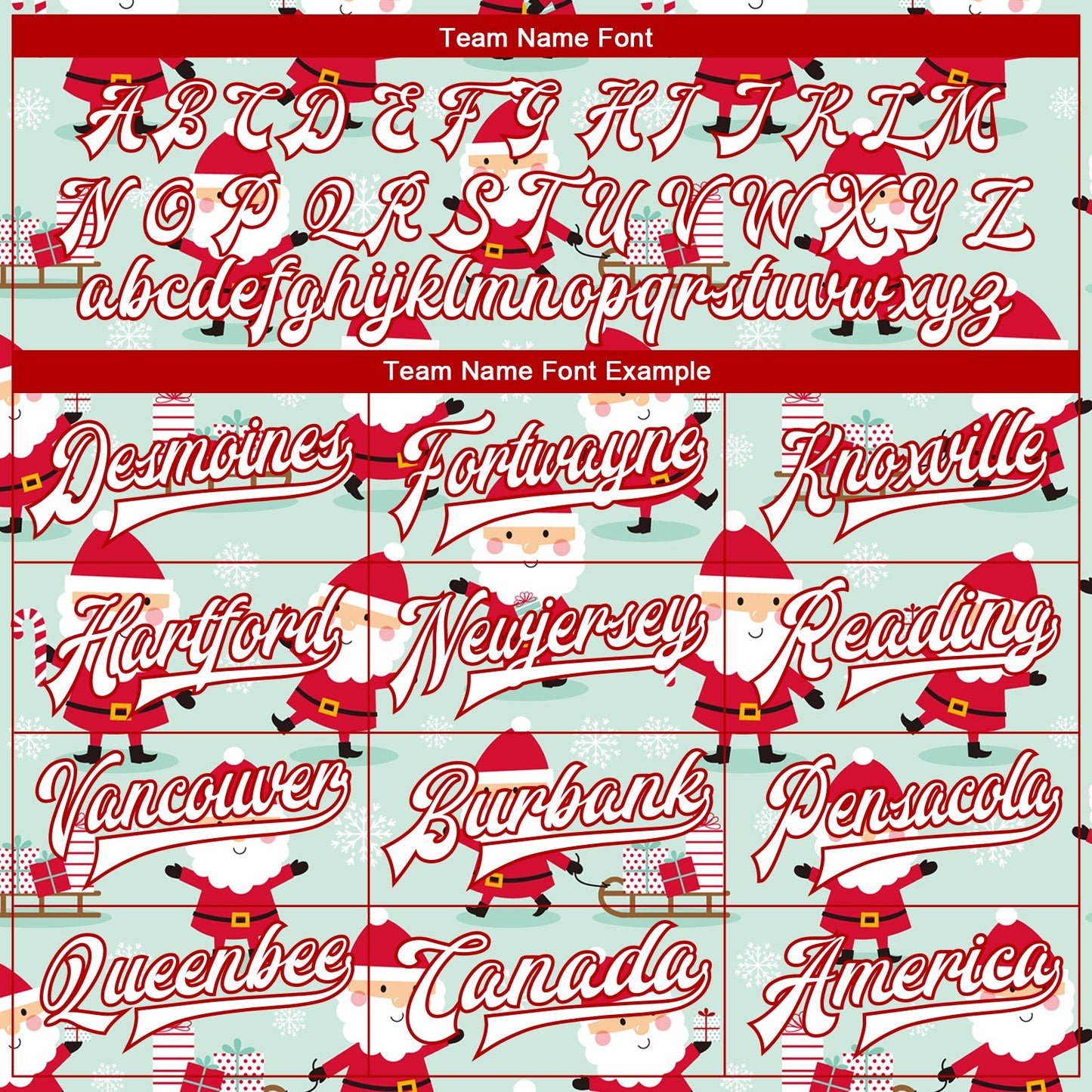 Custom Pea Green White-Red Christmas 3D Bomber Full-Snap Varsity Letterman Jacket view 6