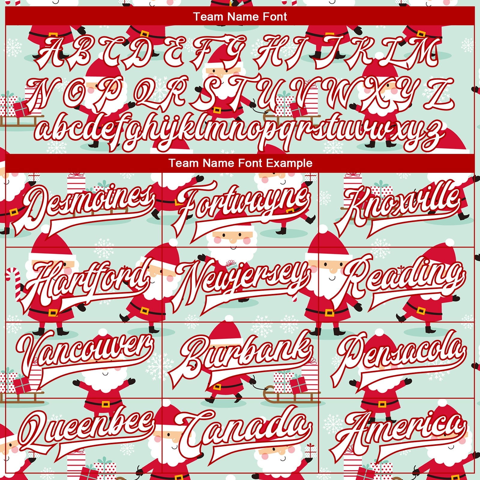 Custom Pea Green White-Red Christmas 3D Bomber Full-Snap Varsity Letterman Jacket view 6