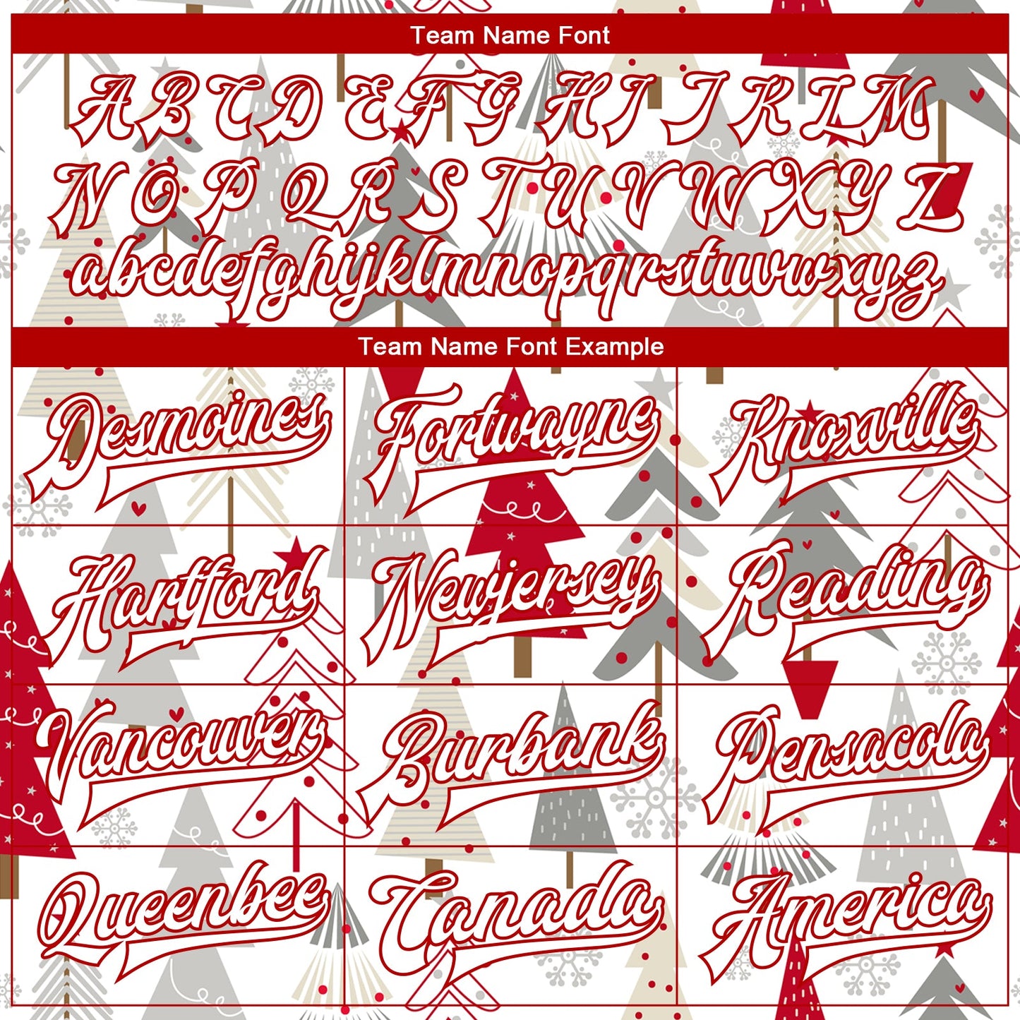 Custom White White Red-Gray Christmas 3D Bomber Full-Snap Varsity Letterman Jacket view 6