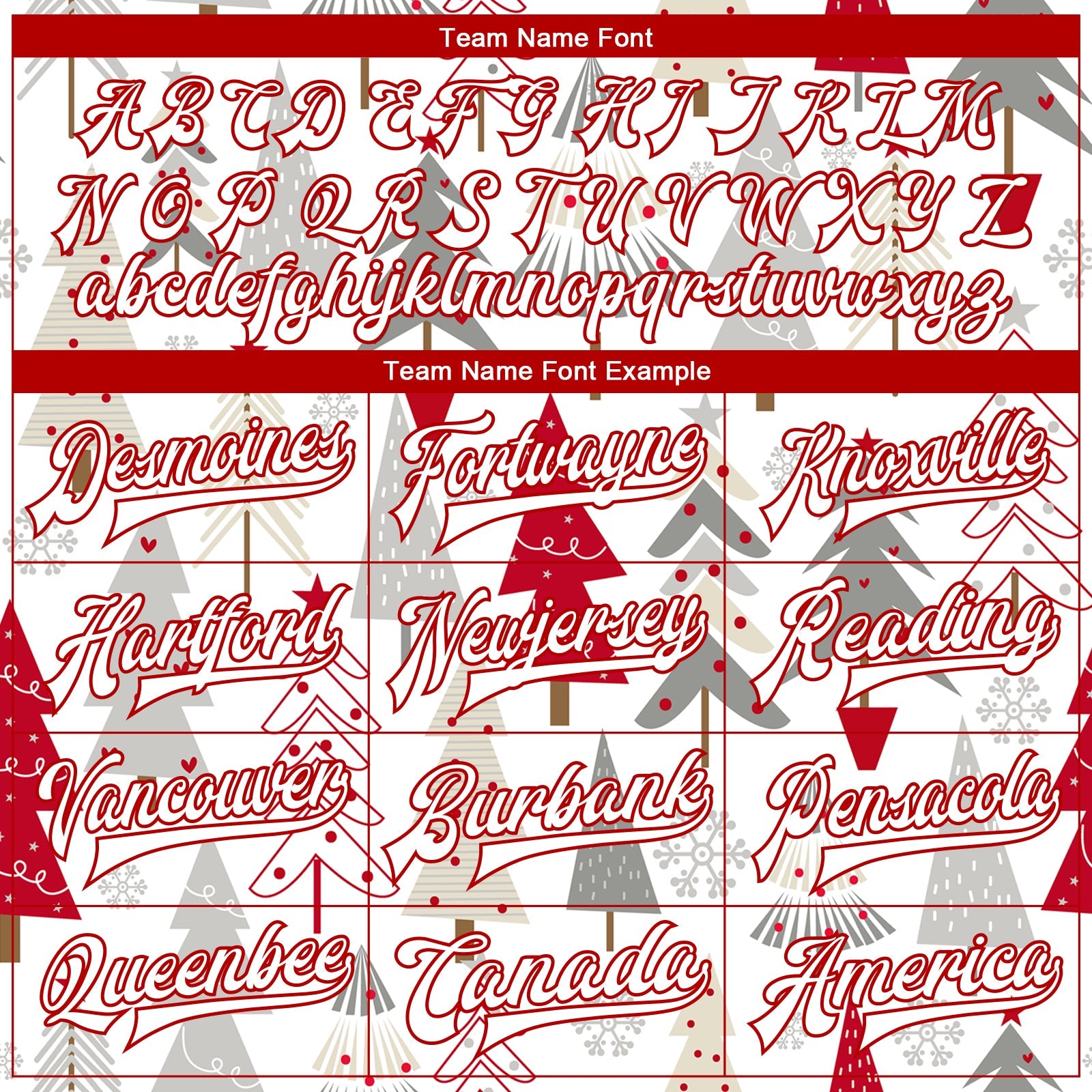 Custom White White Red-Gray Christmas 3D Bomber Full-Snap Varsity Letterman Jacket view 6