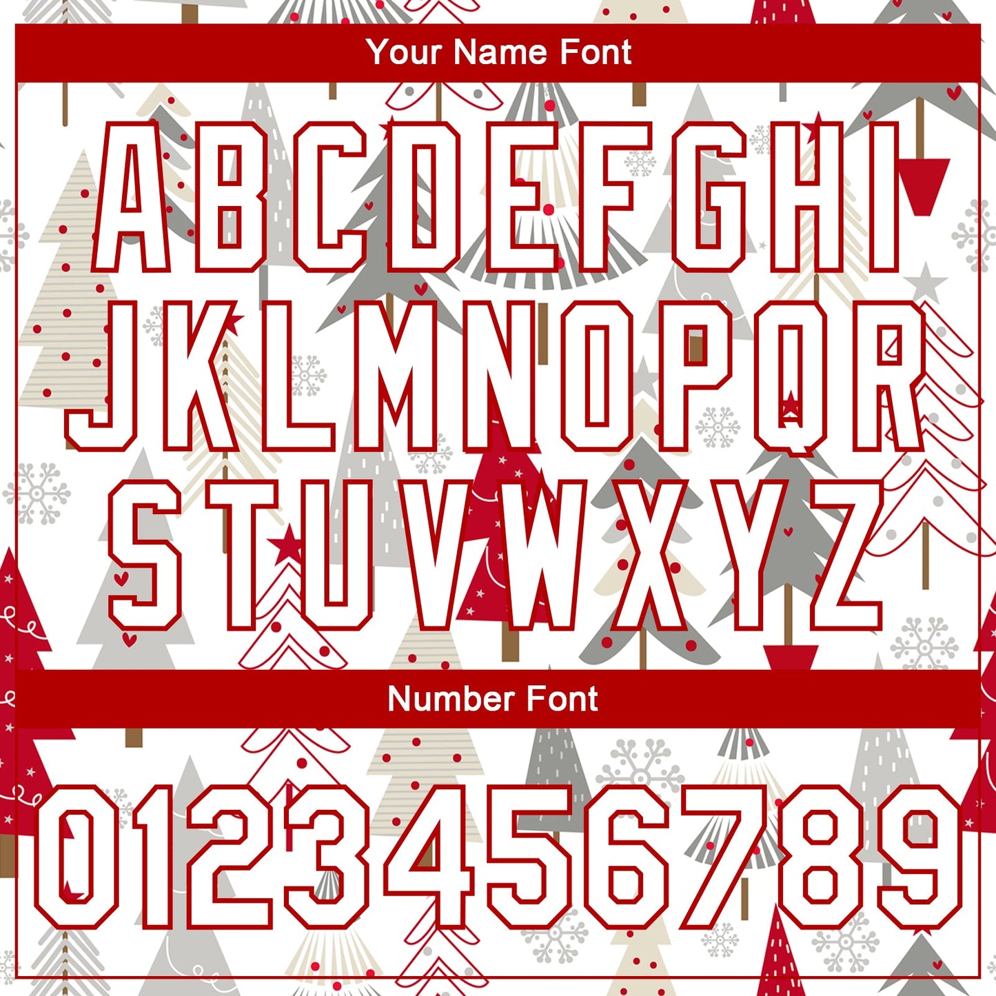 Custom White White Red-Gray Christmas 3D Bomber Full-Snap Varsity Letterman Jacket view 7
