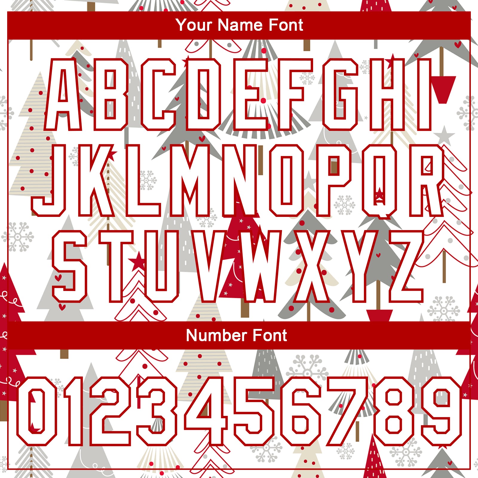 Custom White White Red-Gray Christmas 3D Bomber Full-Snap Varsity Letterman Jacket view 7