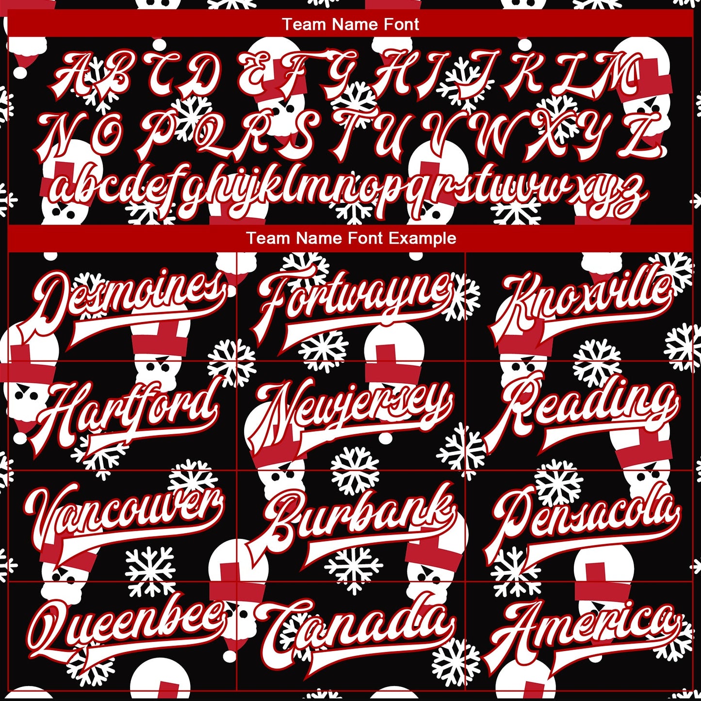 Custom Black White-Red Christmas 3D Bomber Full-Snap Varsity Letterman Jacket view 6