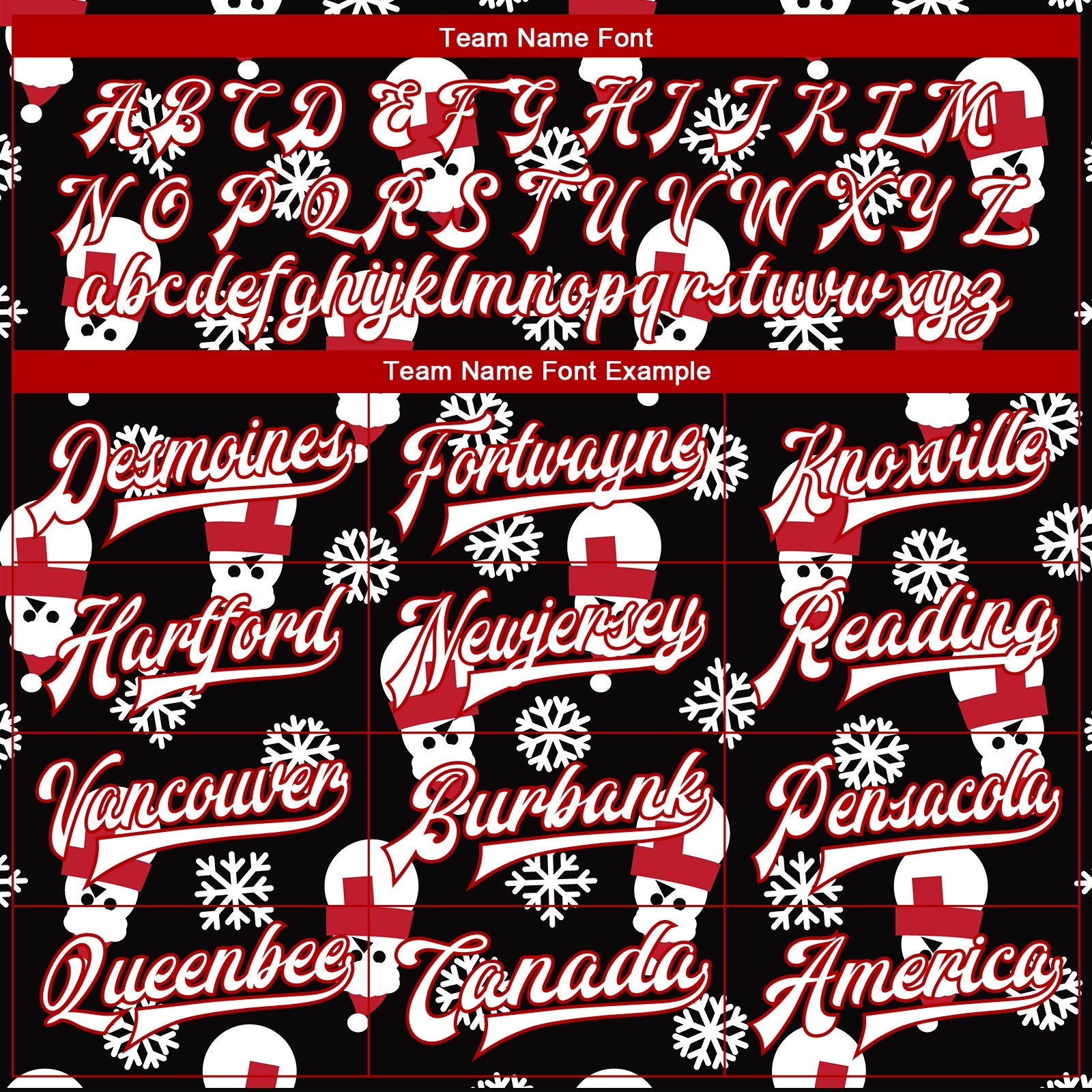Custom Black White-Red Christmas 3D Bomber Full-Snap Varsity Letterman Jacket view 6