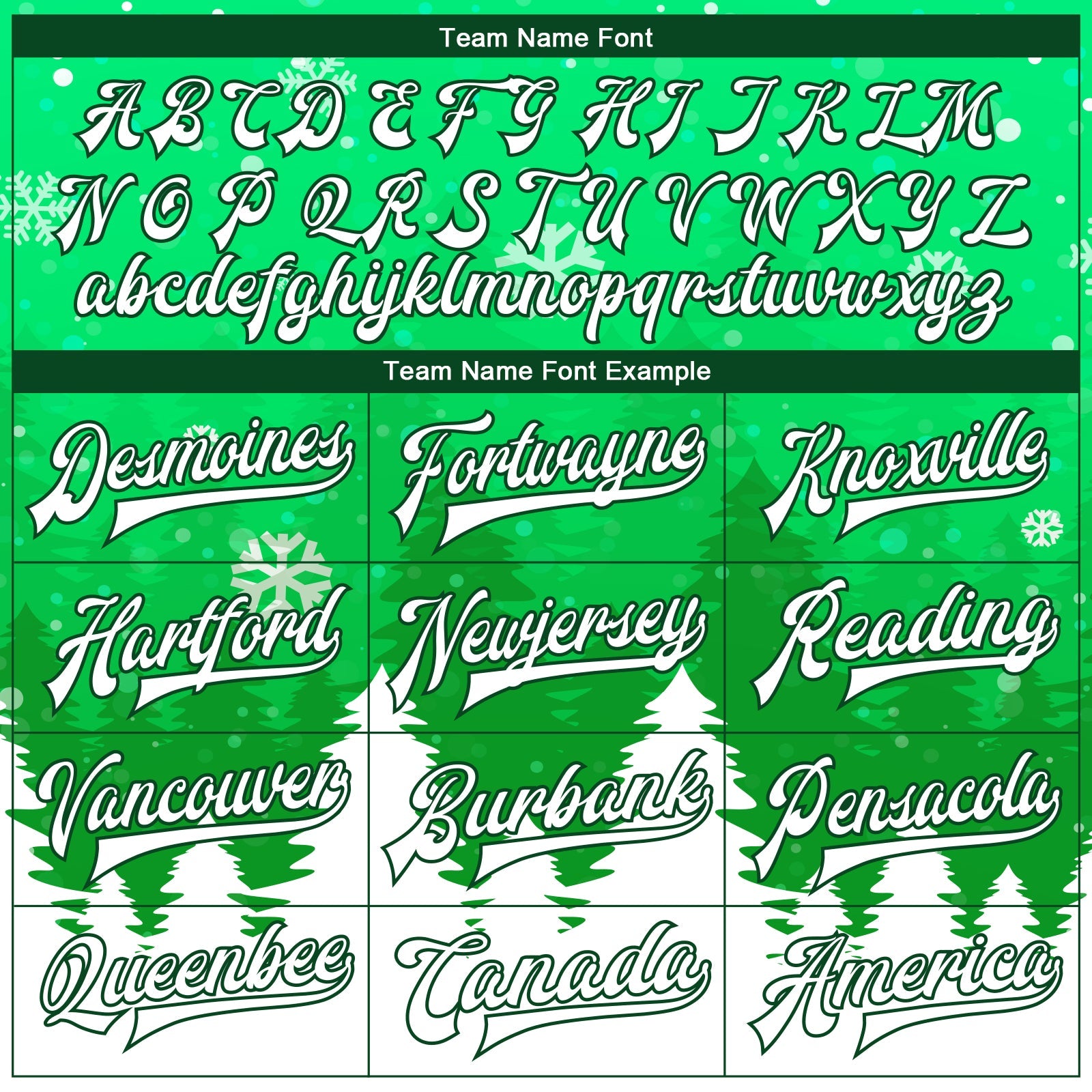 Custom Kelly Green White Christmas 3D Bomber Full-Snap Varsity Letterman Jacket view 6