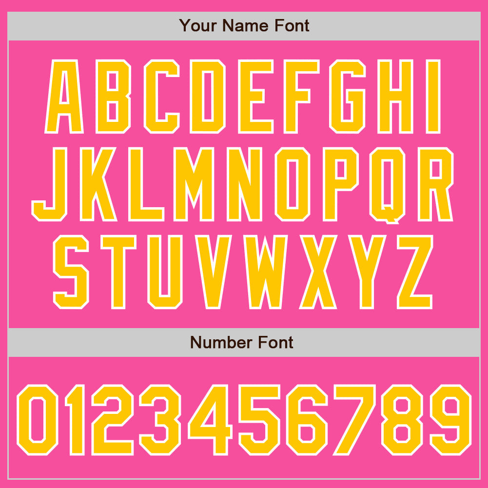 Custom Pink Yellow-Light Blue Bomber Full-Snap Varsity Letterman Two Tone Jacket view 7