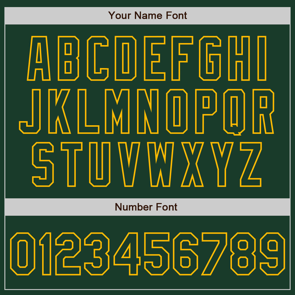 Custom Green Gold Bomber Full-Snap Varsity Letterman Jacket view 7