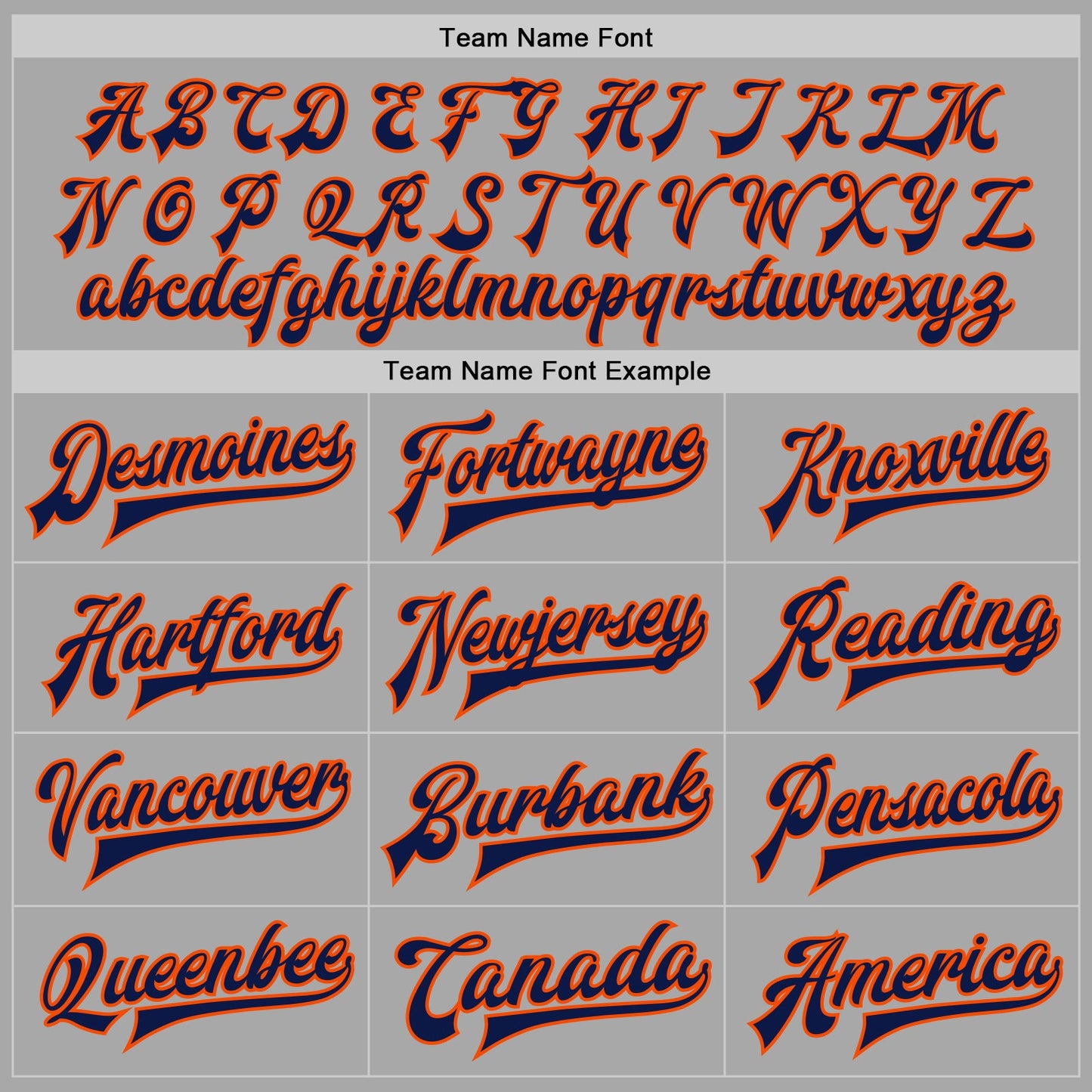 Custom Gray Navy-Orange Bomber Full-Snap Varsity Letterman Jacket view 6