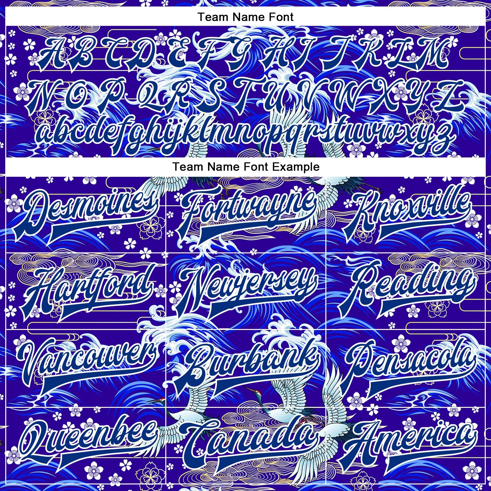 Custom Royal White Heron And Wave 3D Pattern Design Bomber Full-Snap Varsity Letterman Jacket view 6