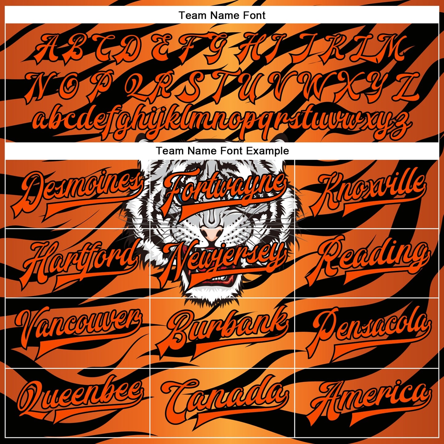 Custom Orange Black Tiger 3D Pattern Design Bomber Full-Snap Varsity Letterman Jacket view 6