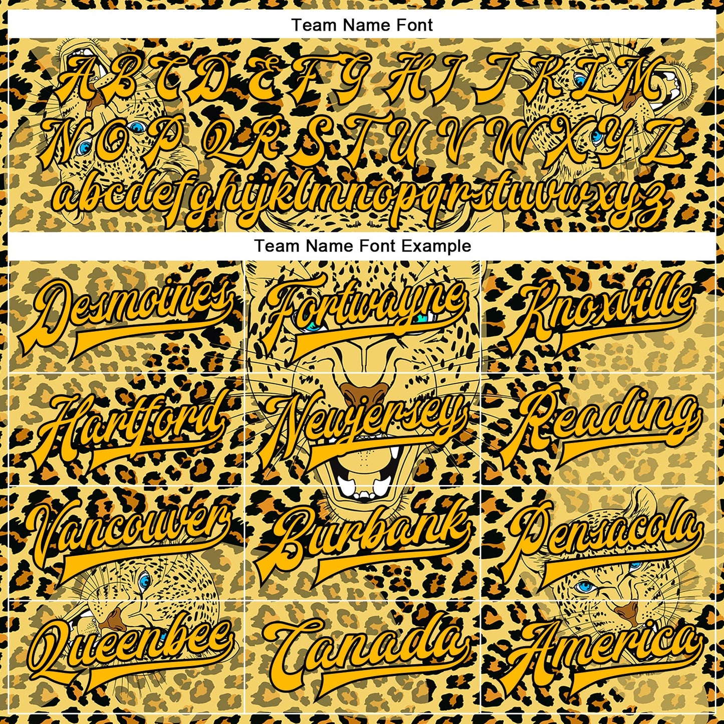 Custom Gold Black Leopard 3D Pattern Design Bomber Full-Snap Varsity Letterman Jacket view 6