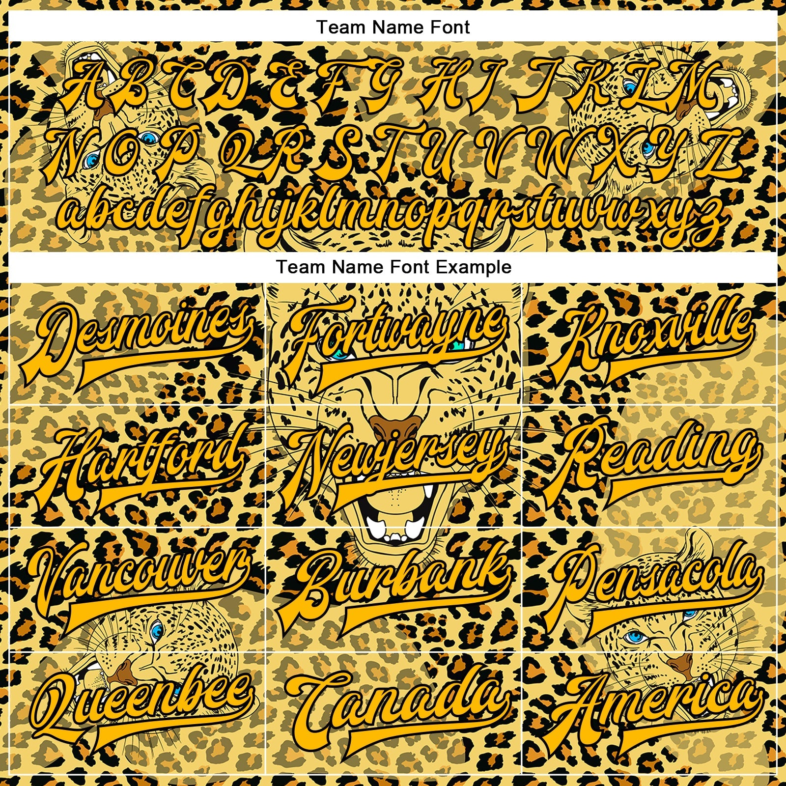 Custom Gold Black Leopard 3D Pattern Design Bomber Full-Snap Varsity Letterman Jacket view 6