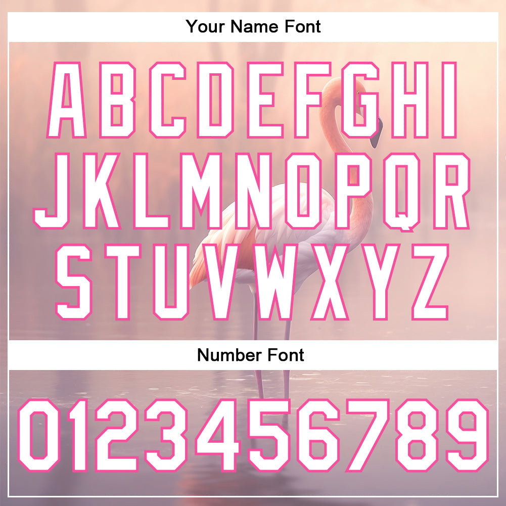 Custom Medium Pink White-Pink Flamingo 3D Pattern Design Bomber Full-Snap Varsity Letterman Jacket view 7