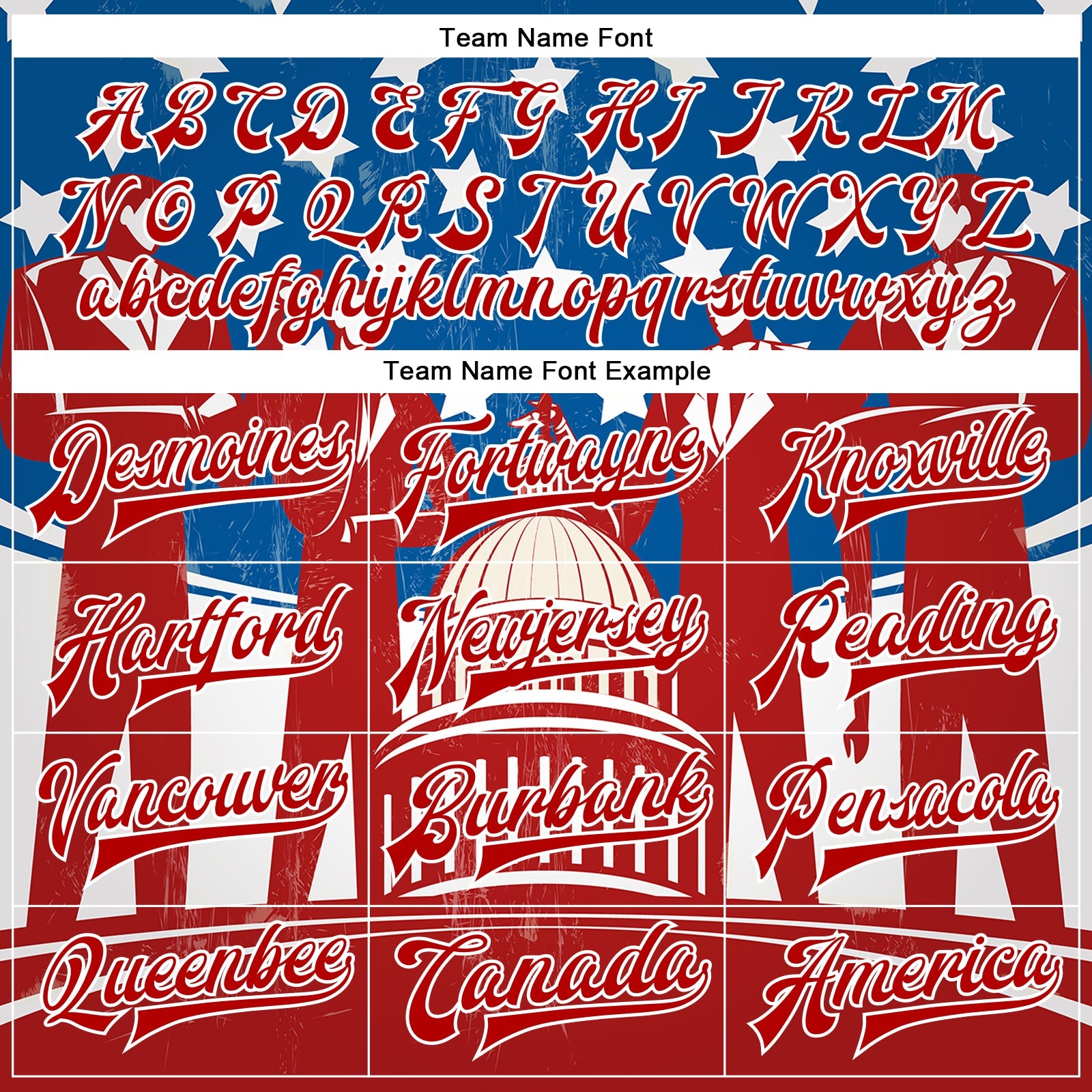 Custom Red US Navy Blue-Royal American Flag Fashion United States Congress Building 3D Pattern Design Bomber Full-Snap Varsity Letterman Jacket view 6