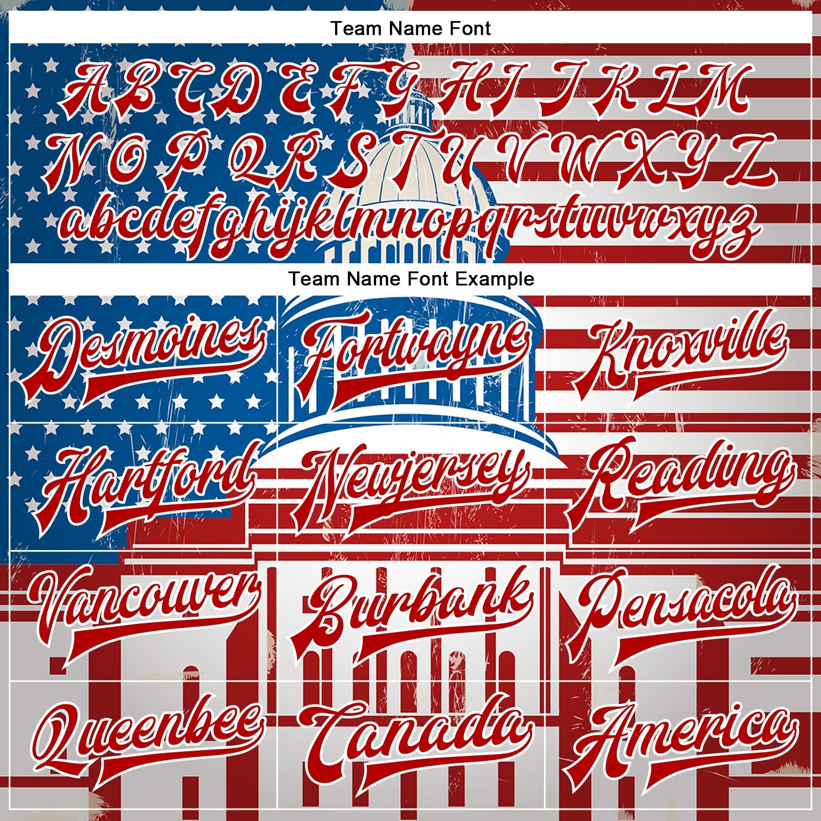 Custom Red US Navy Blue-Royal American Flag Fashion United States Congress Building 3D Pattern Design Bomber Full-Snap Varsity Letterman Jacket view 6