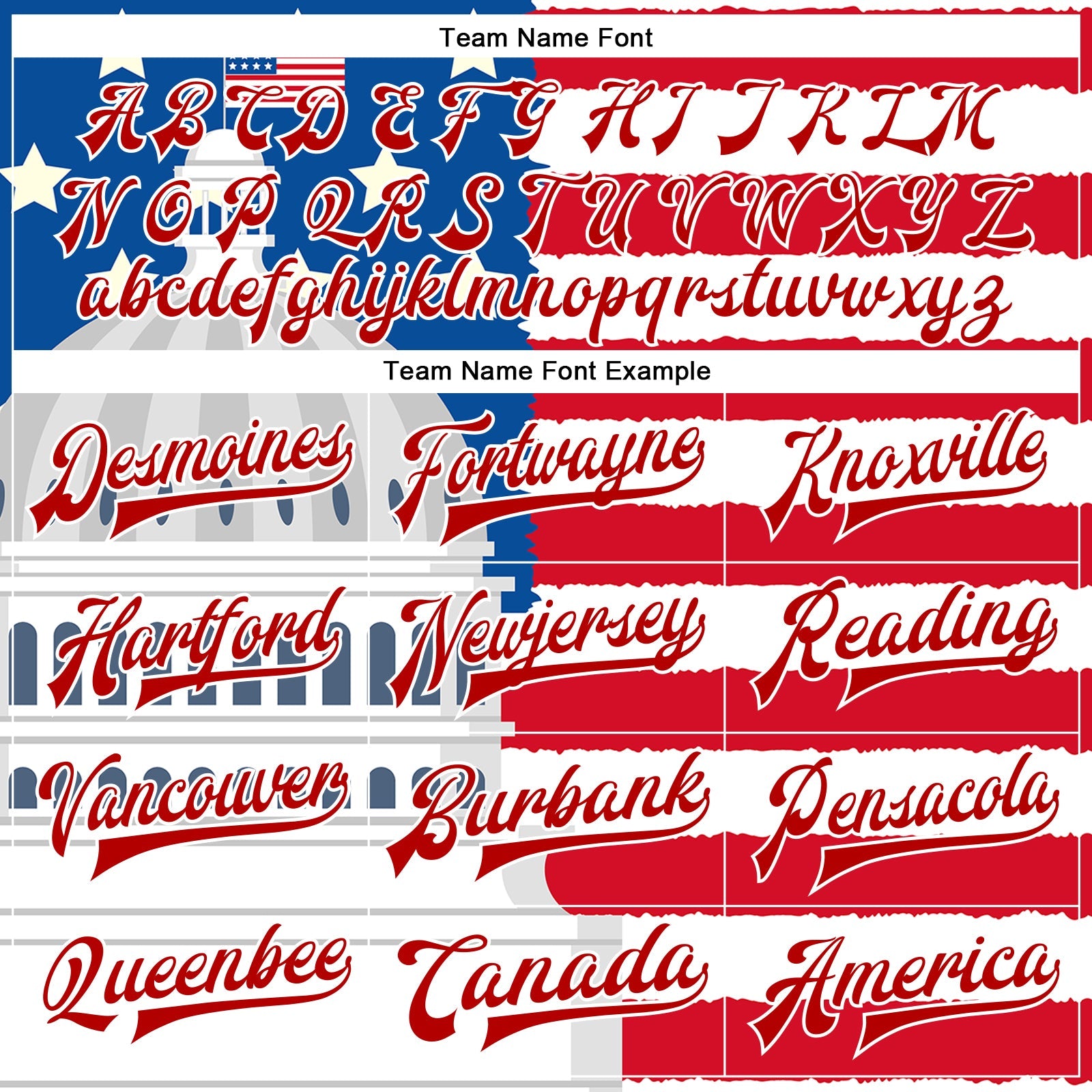 Custom White US Navy Blue Red-Royal American Flag Fashion United States Congress Building 3D Pattern Design Bomber Full-Snap Varsity Letterman Jacket view 6