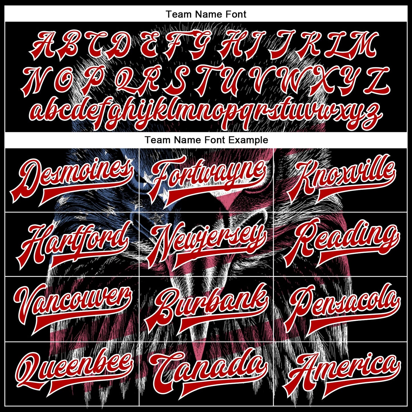 Custom Black Red-White Eagle With American Flag 3D Pattern Design Bomber Full-Snap Varsity Letterman Jacket view 6