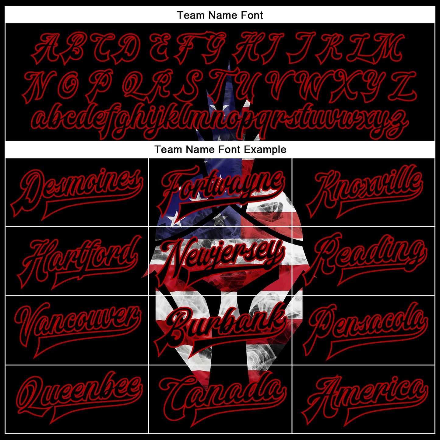 Custom Black Red Spartan Logo With USA Flag 3D Pattern Design Bomber Full-Snap Varsity Letterman Two Tone Jacket view 6