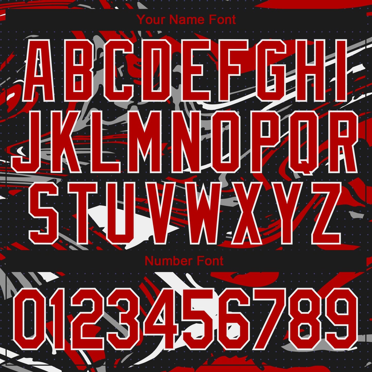 Custom Figure Red-Black 3D Pattern Design Bomber Full-Snap Varsity Letterman Jacket view 7