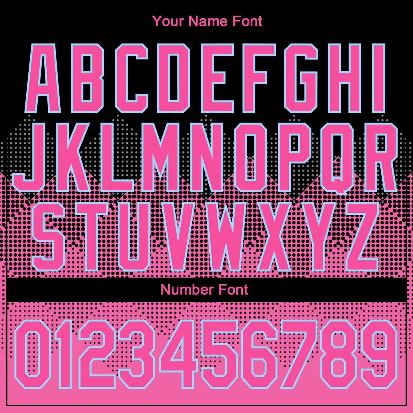 Custom Pink Light Blue-Black 3D Pattern Design Bomber Full-Snap Varsity Letterman Jacket view 7