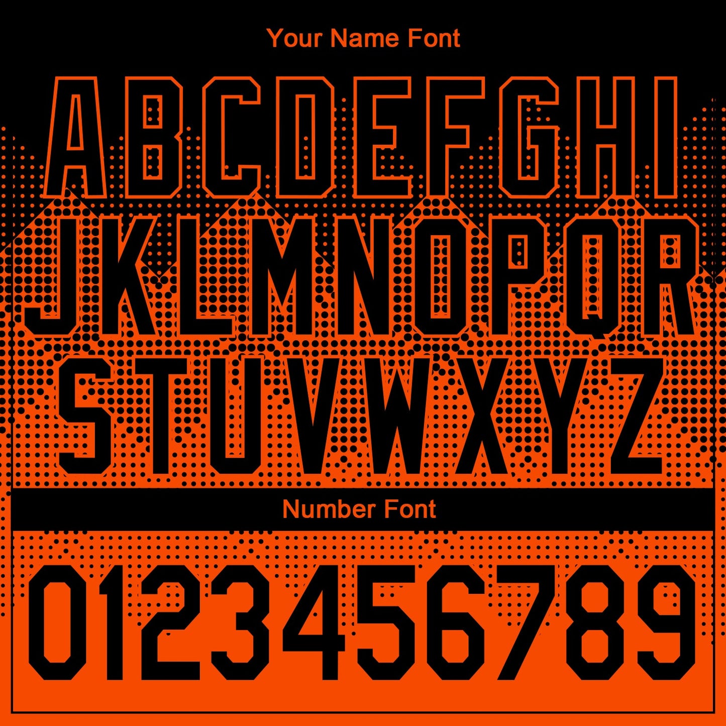 Custom Orange Black 3D Pattern Design Bomber Full-Snap Varsity Letterman Jacket view 7