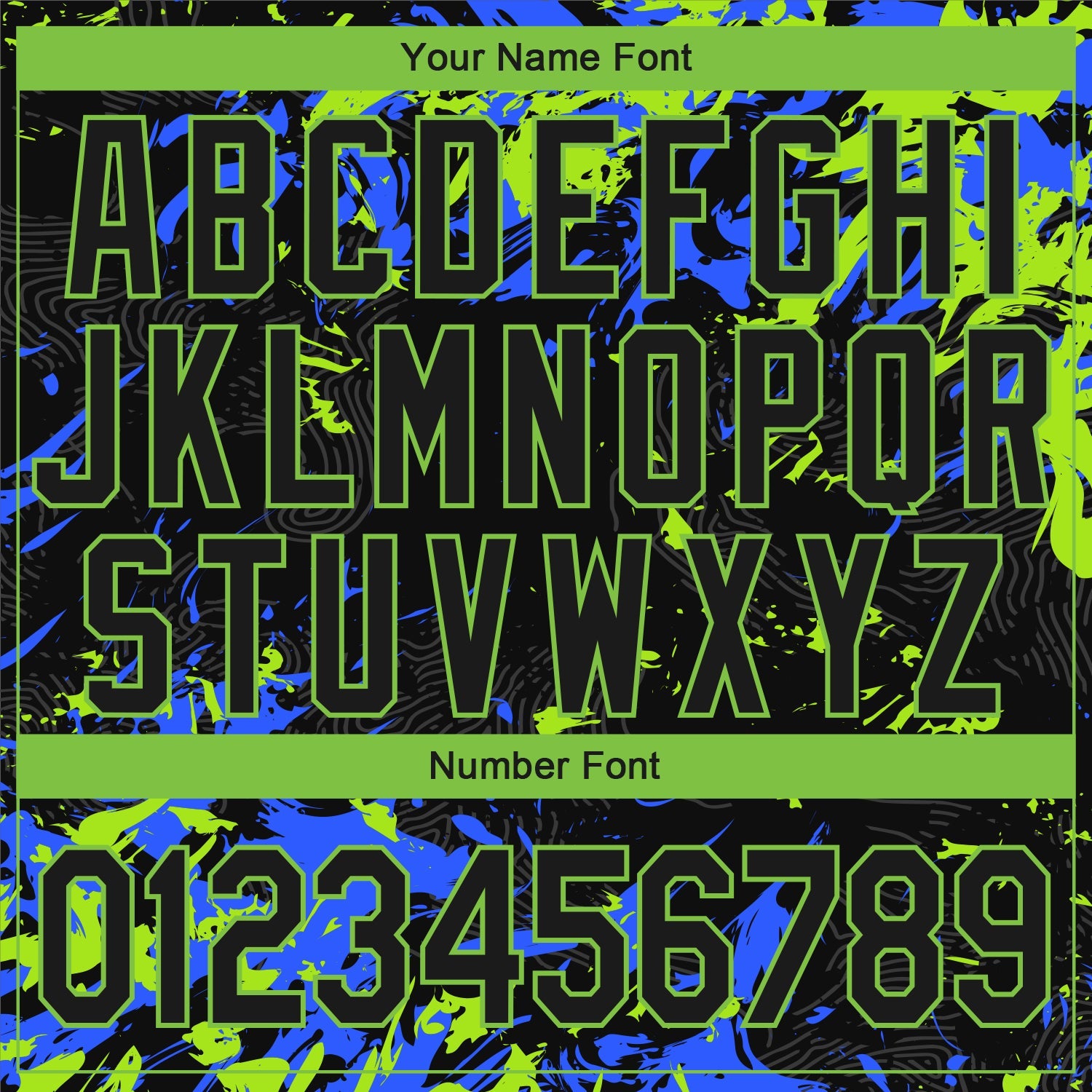 Custom Black Neon Green-Royal 3D Pattern Design Bomber Full-Snap Varsity Letterman Jacket view 7