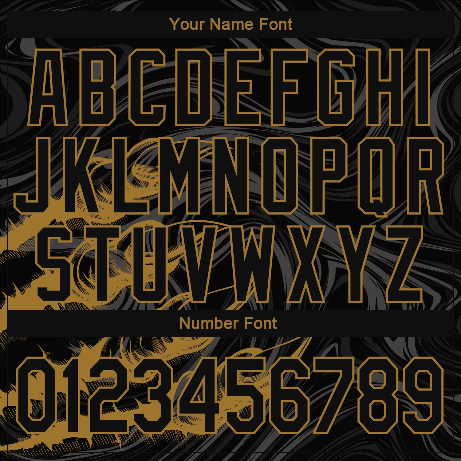 Custom Black Old Gold Beast Claws 3D Pattern Design Bomber Full-Snap Varsity Letterman Jacket view 7