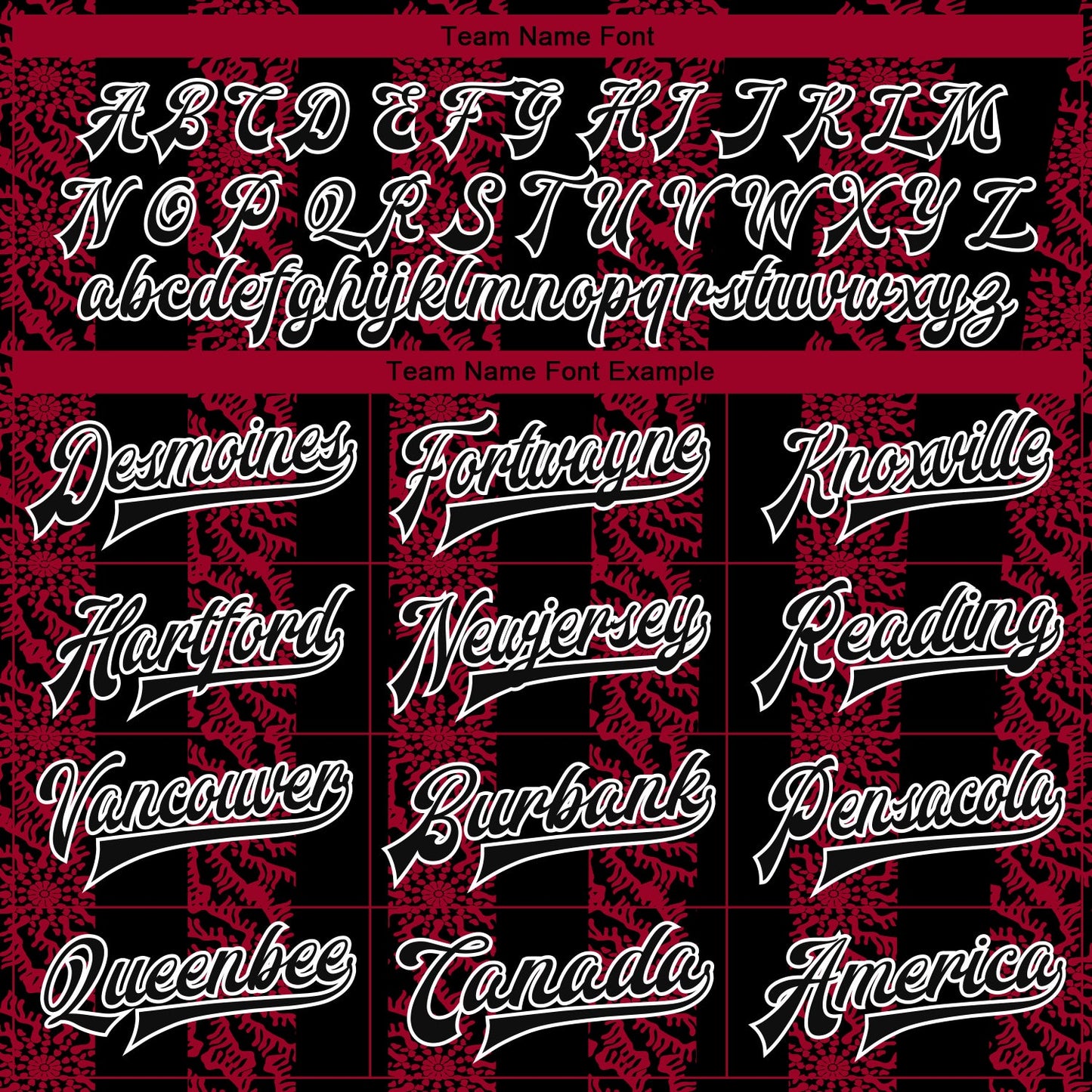Custom Red Black-White 3D Pattern Design Bomber Full-Snap Varsity Letterman Jacket view 6