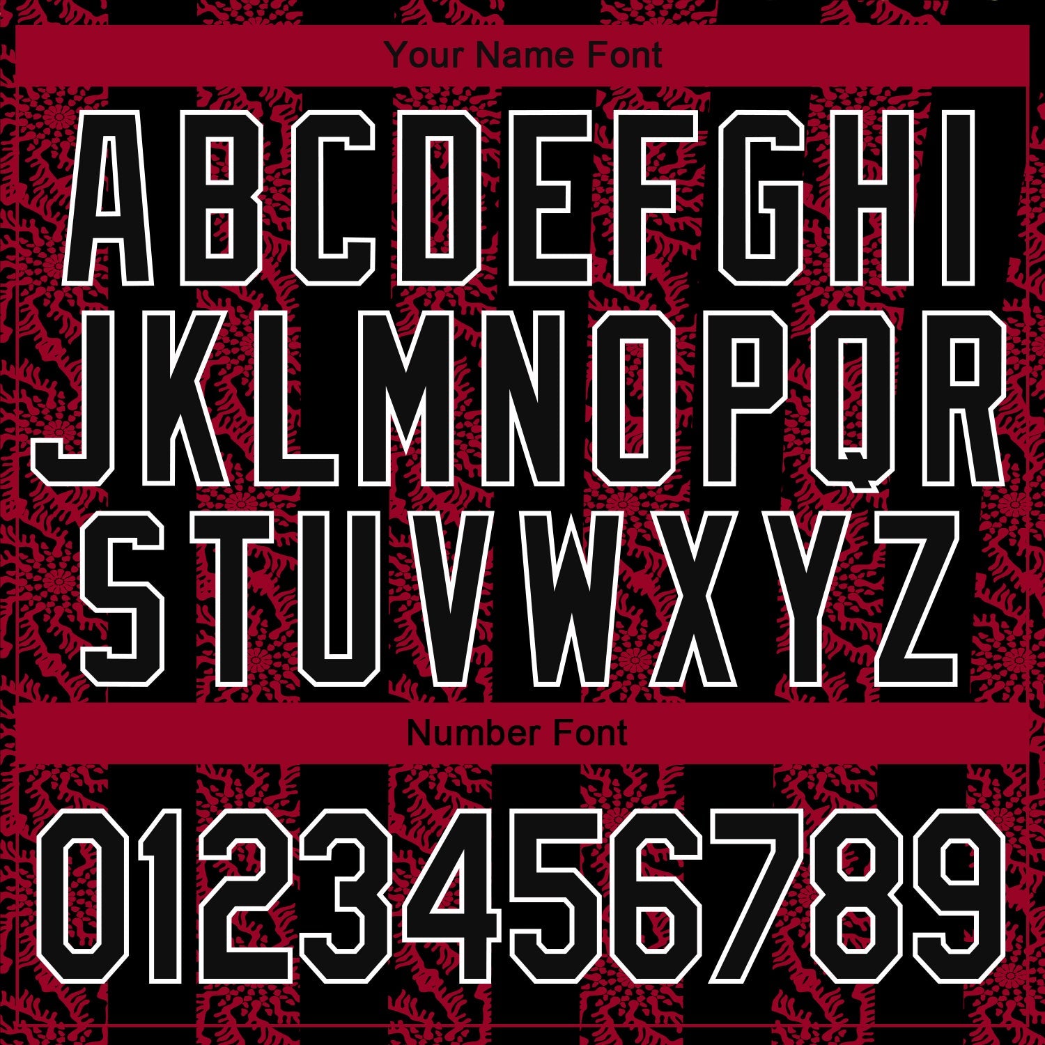 Custom Red Black-White 3D Pattern Design Bomber Full-Snap Varsity Letterman Jacket view 7