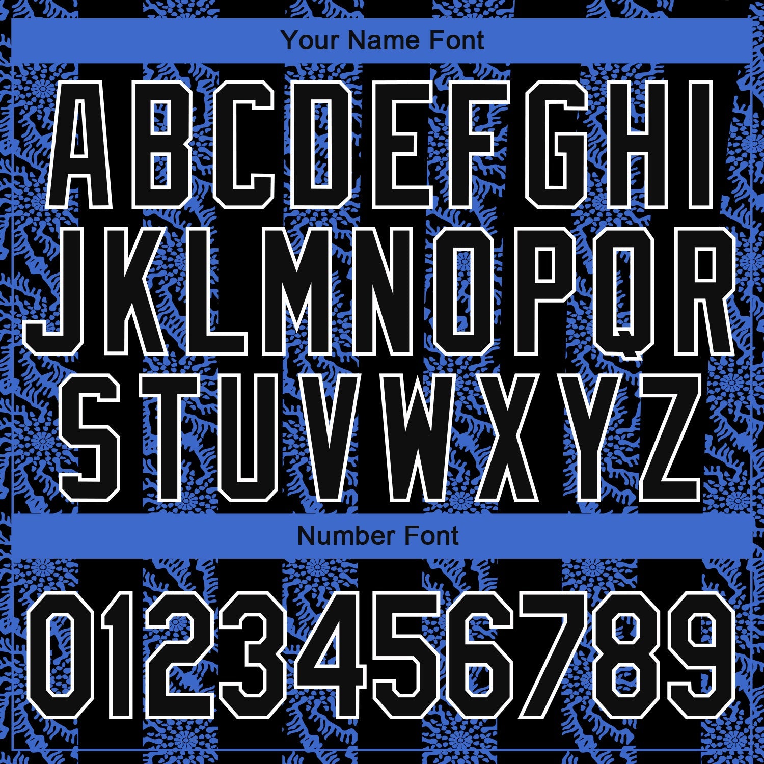 Custom Royal Black-White 3D Pattern Design Bomber Full-Snap Varsity Letterman Jacket view 7
