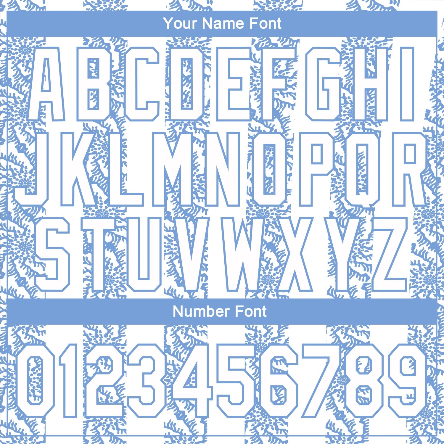 Custom Light Blue-White 3D Pattern Design Bomber Full-Snap Varsity Letterman Jacket view 7