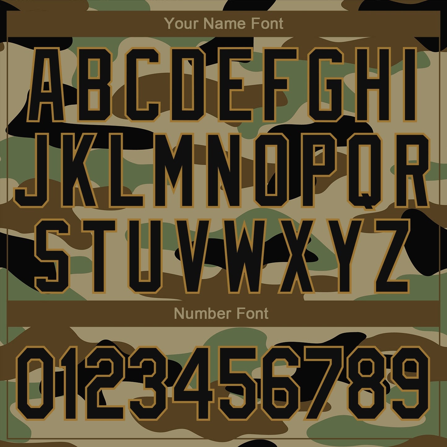 Custom Camo Black-Old Gold Jungle Camouflage 3D Bomber Full-Snap Varsity Letterman Salute To Service Jacket view 7