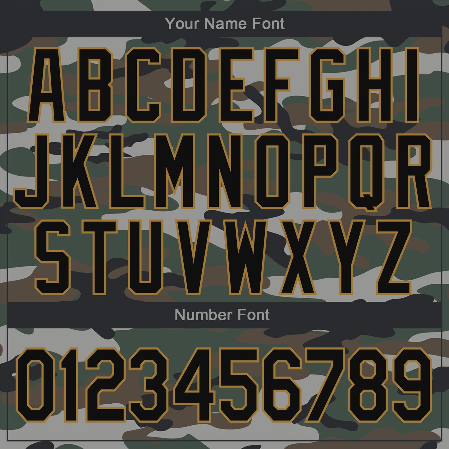 Custom Camo Black-Old Gold Jungle Camouflage 3D Bomber Full-Snap Varsity Letterman Salute To Service Jacket view 7