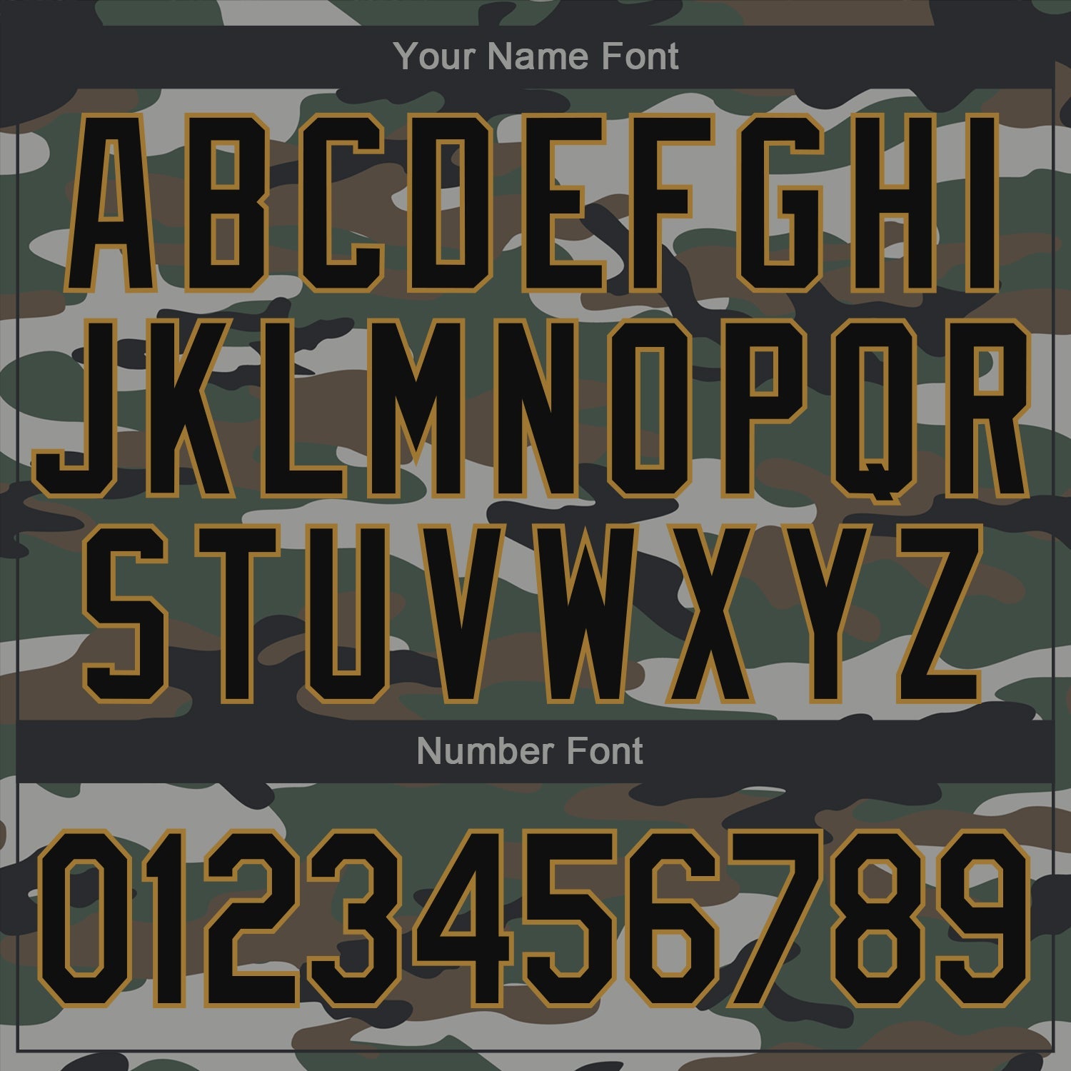 Custom Camo Black-Old Gold Jungle Camouflage 3D Bomber Full-Snap Varsity Letterman Salute To Service Jacket view 7